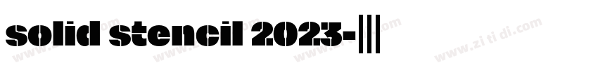 solid stencil 2023字体转换